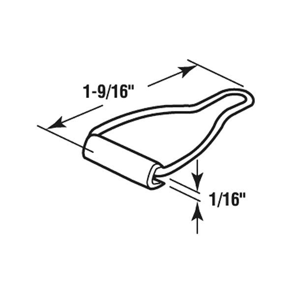Window Screen Bottom Latch, Finish - 4 Pack