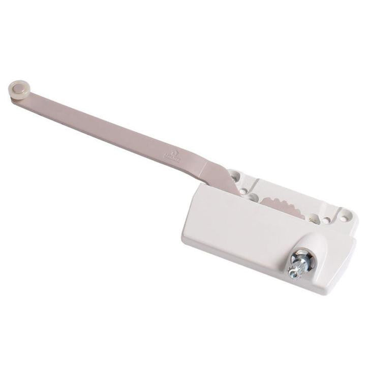 Truth Hardware Traditional Offset Single Arm Left Hand Casement Window Operator With 7-1/2" Arm - White
