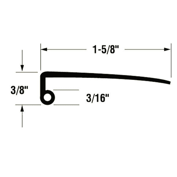 Weatherstrip - Metal Door - 10 Foot - 22404 *DISCONTINUED*