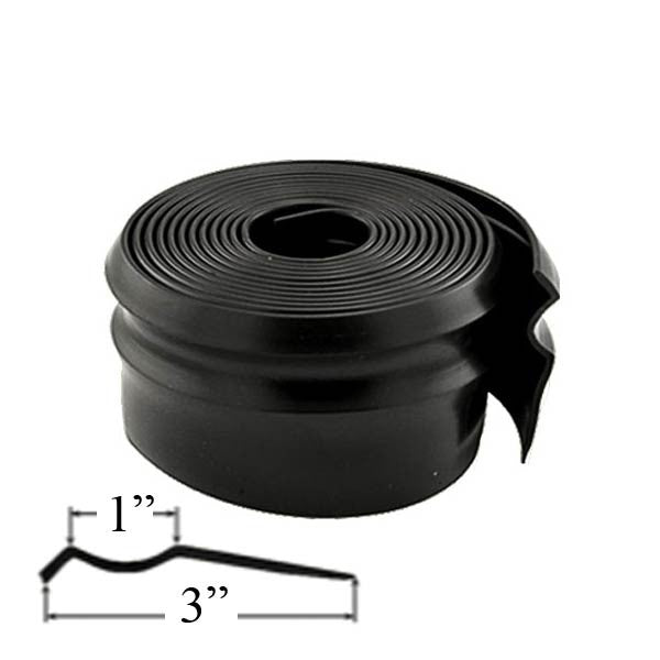 9 Foot Bottom Door Seal Weatherstrip for Garage Door - Black *DISCONTINUED*
