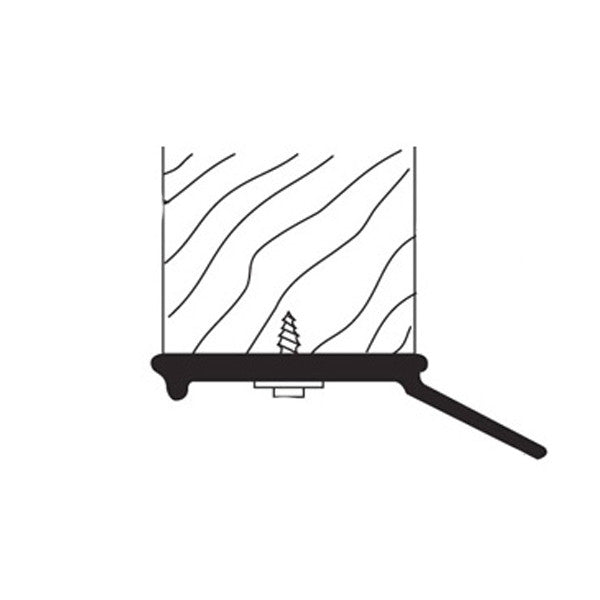 Vinyl/Rubber Garage Door Bottom Seal Weatherstrip - Black, 10 Feet