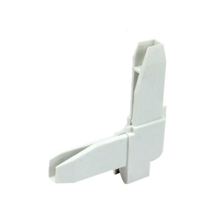 Window Screen Corner Key with Outside Flange Tab, Plastic, Left Hand - White