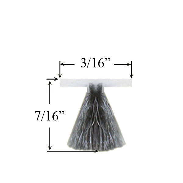 Andersen Window - Frenchwood Gliding Doors Insect Screen Bug Seal, .187 Back, .437 Tall - Gray