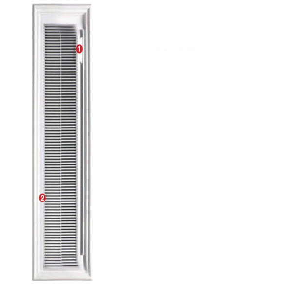 Therma-Tru 7 x 64 x 1, 1-Lite Door Glass & Surround with Internal Blinds