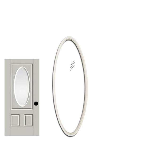 Therma-Tru 16" X 40" Oval Surround with Clear 1" Glass for Entry Doors