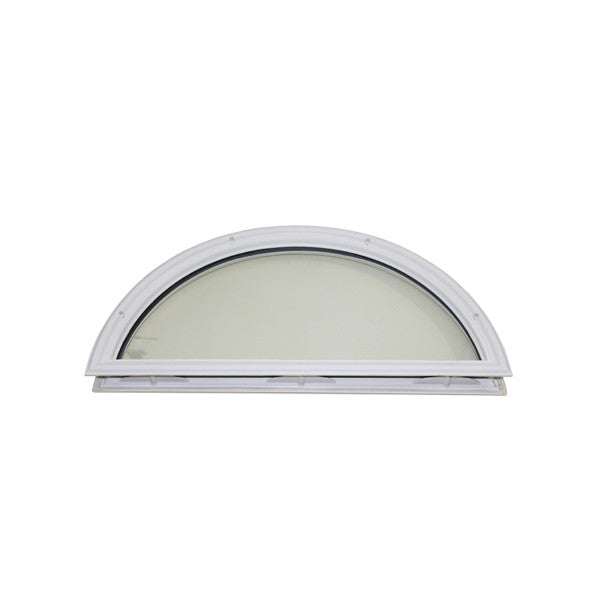 Therma-Tru 22 x 10 x 1/2 1-Lite Half-Round w/Glass Surround Door Lite