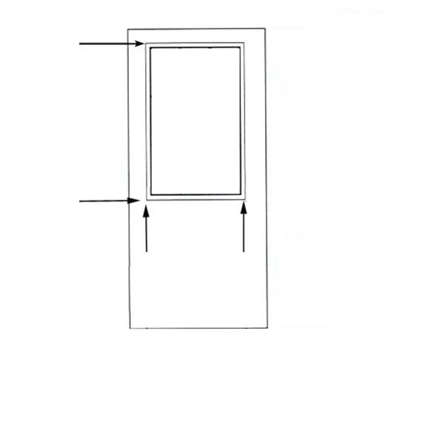 Therma-Tru 22 x 47 x 1" 1 Lite Surround Only, No Glass