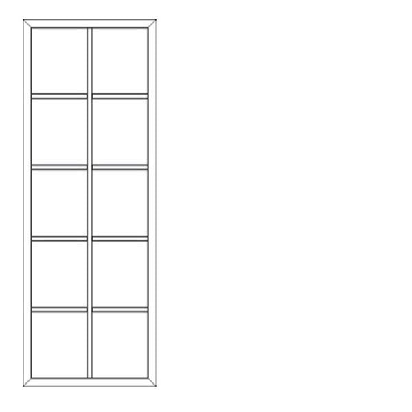 Therma-Tru 22 x 64 x 1/2 10-Lite Surround (Door Lite) with Glass