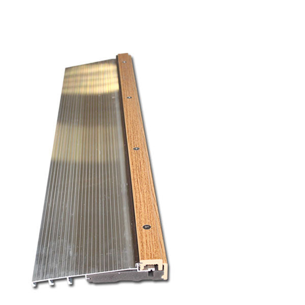 Threshold, Adjustable Oak Cap, 6-9/16" Wall - Mill Finish
