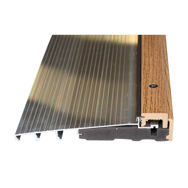 Threshold, Adjustable Oak Cap, 6-9/16" Wall - Mill Finish