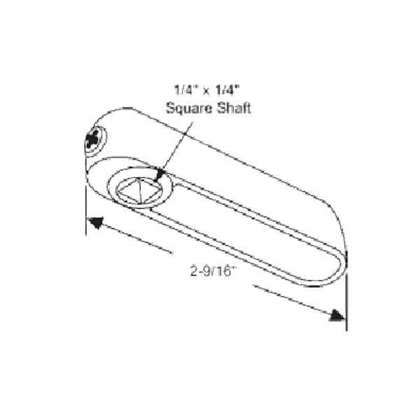 Lock Latch Handle, Peachtree Double Hung - Driftwood