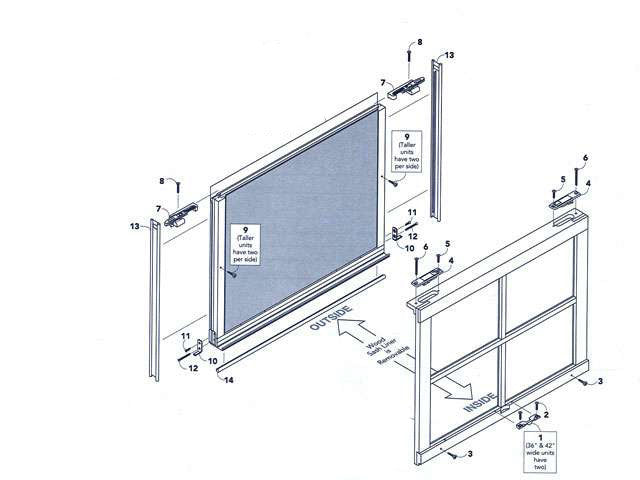 Sash Lock, Peachtree Ariel DH Wood Lower Sash - Driftwood