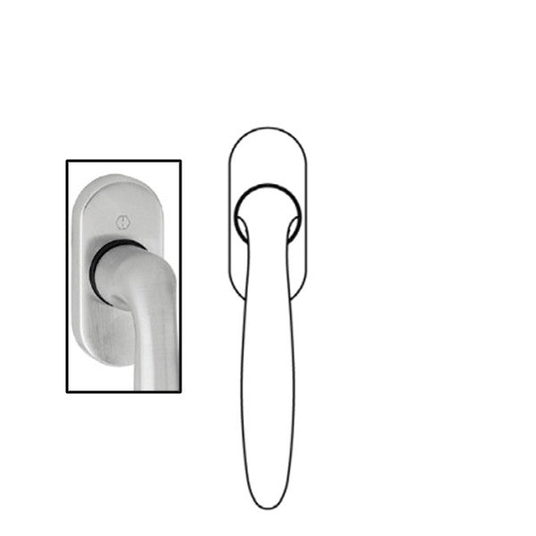 Verona Handle for Tilt & Turn Windows - Solid Brass - Brushed Chrome