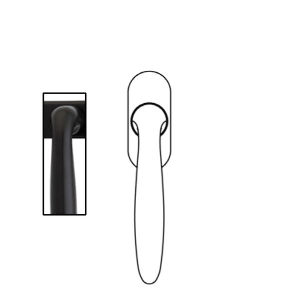 Verona Handle for Tilt & Turn Windows - Solid Brass - Rustic Umber