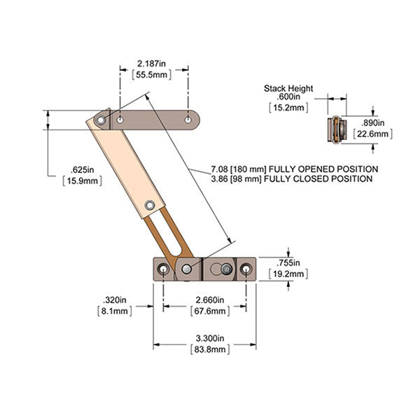 Universal 4" Limit Device, Awning Window