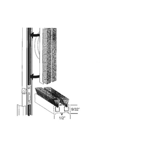 Spring Clip for Commercial Door Astragal Weatherstrip - 6 Pack