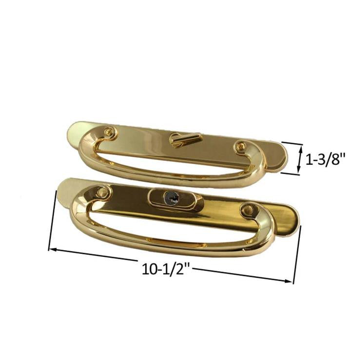 Truth Hardware Sliding Glass Door Antiquity SP Handle Set - Brass * Discontinued*