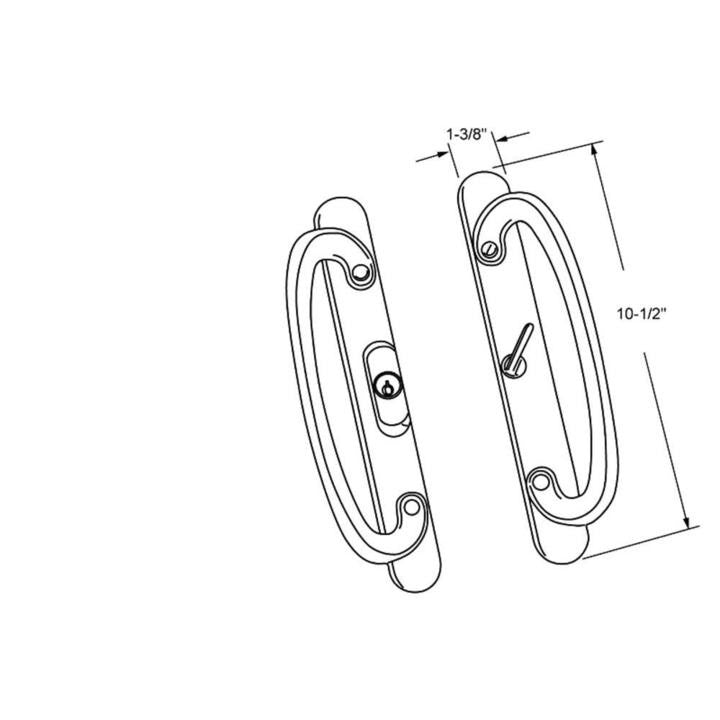 Truth Hardware Sliding Glass Door Antiquity SP Handle Set - Brass * Discontinued*
