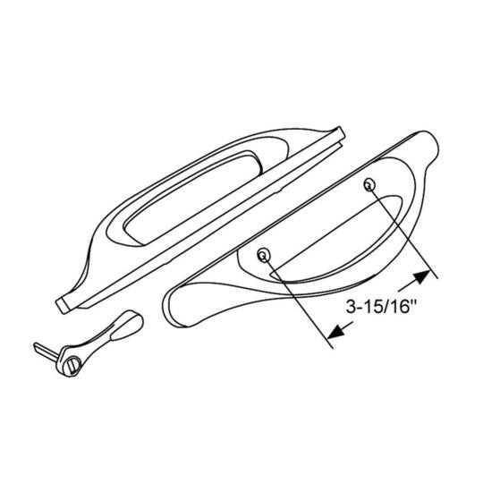 Truth Hardware Allure Sliding Glass Patio Door With 3-15/16" Screw Holes