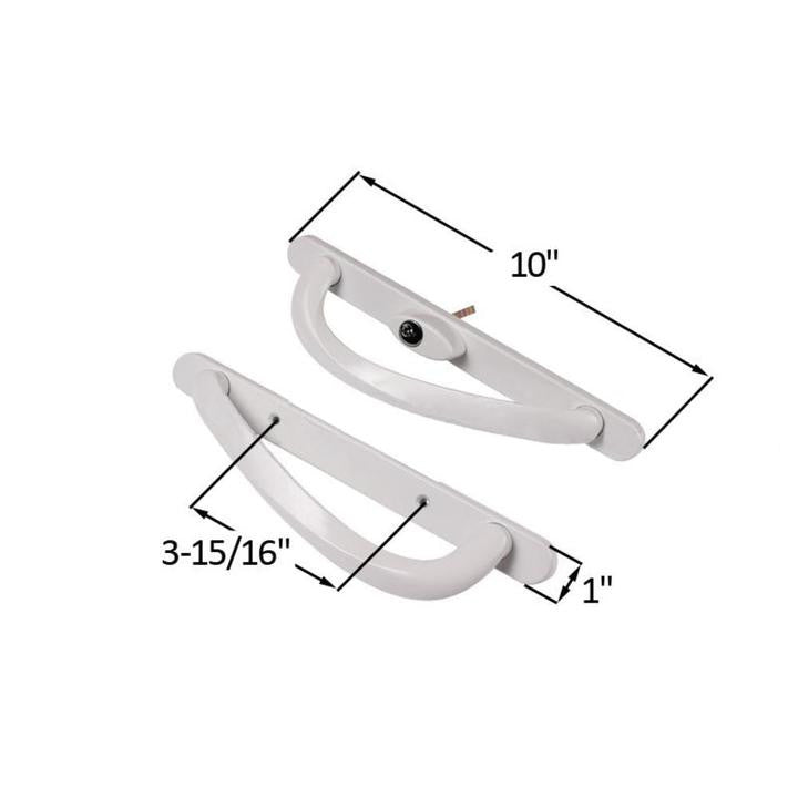Truth Hardware Signature Sliding Glass Door Keyed Locking Handle Set With 3-15/16" Screw Holes
