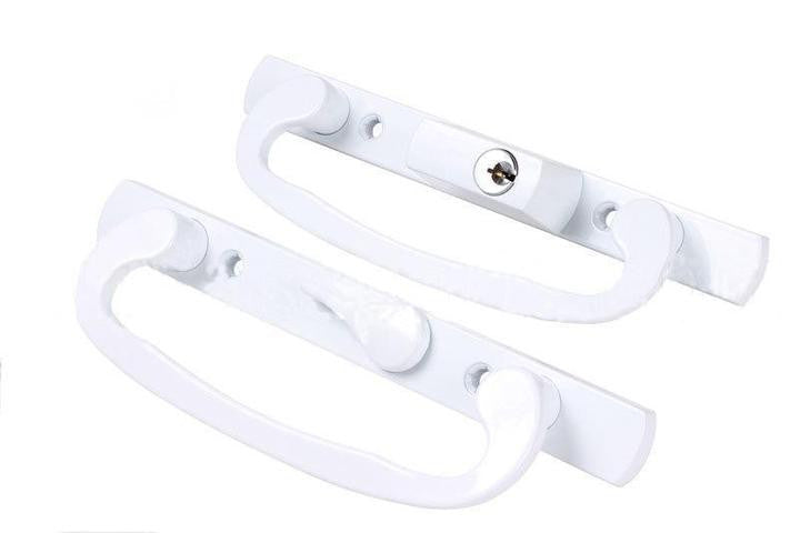 Truth Hardware Legacy Sliding Glass Door Keyed Locking Handle Set With 3-15/16" Screw Holes