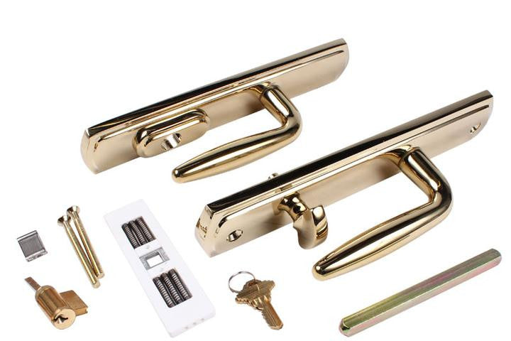 Truth Hardware Multi-Point Bright Brass Door Handle