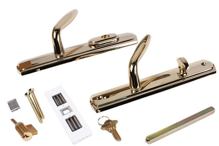 Truth Hardware Multi-Point Bright Brass Door Handle