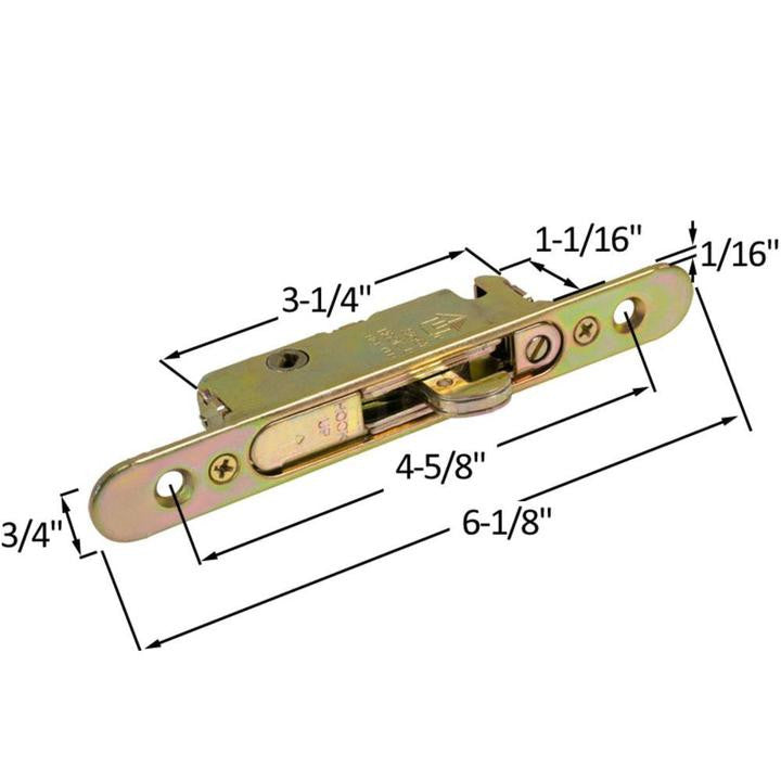 Truth Hardware Mortise Lock 1/2" Wide Round End Face Plate With 45 Degree Keyway
