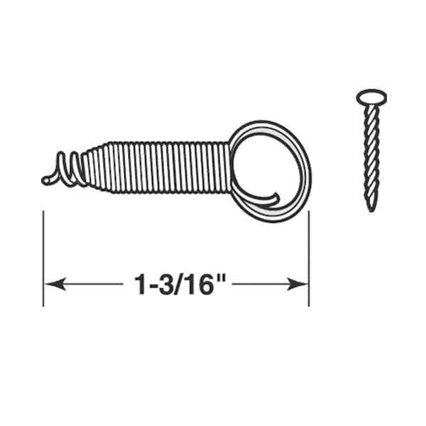 Spring Latch - 1-3/16 In - Stainless - 6 Pack