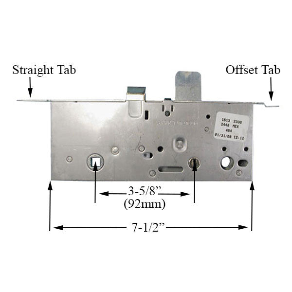 Mortise Lock, Single Point Lock Active 60mm - Marvin, Caradco, Jeldwen doors