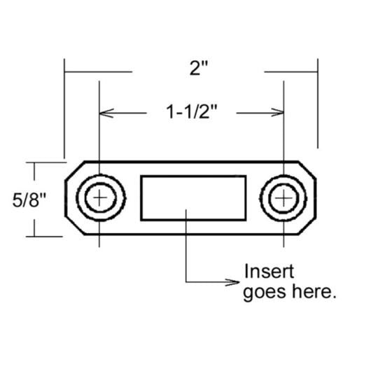 Truth Hardware Locking Handle Strike Plate - Brushed Nickel