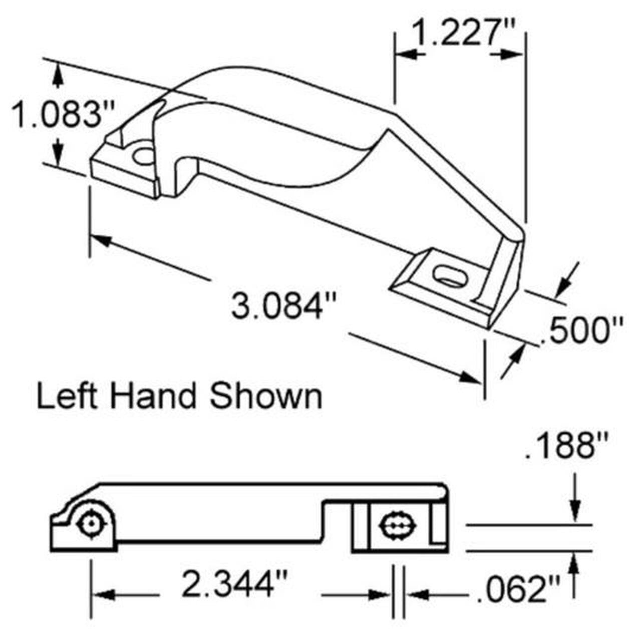 Truth Hardware Secondary Keeper for Casement Window Sash Lock