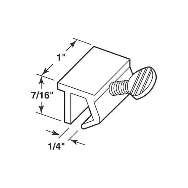 Sliding Window Economy Lock, Extruded Aluminum, White
