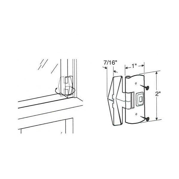 Double Hung Wood Window Flip Lock - 2 pack *DISCONTINUED*