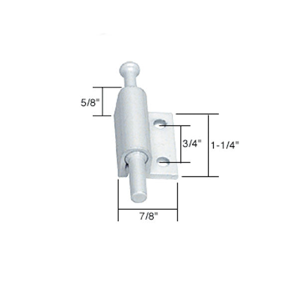 Security Lock - Push-Pull Action - White
