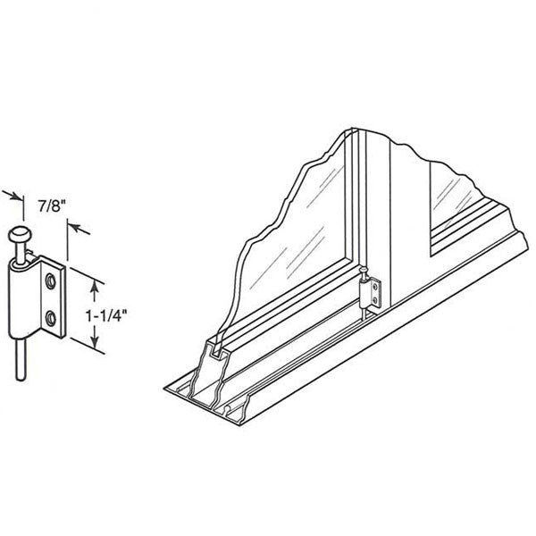 Security Lock - Push-Pull Action - White