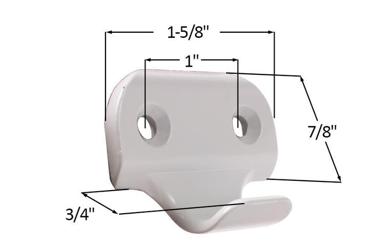 Window Sash Lift With 1" Screw Holes - White