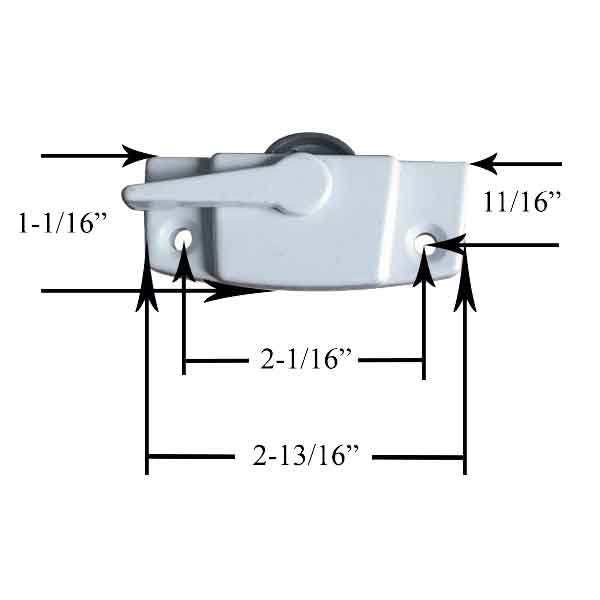 2-1/16" Sash Lock - White *DISCONTINUED*