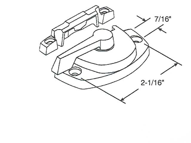 Sash/Cam Lock - Vinyl and Aluminum Sash Hardware - Bronze