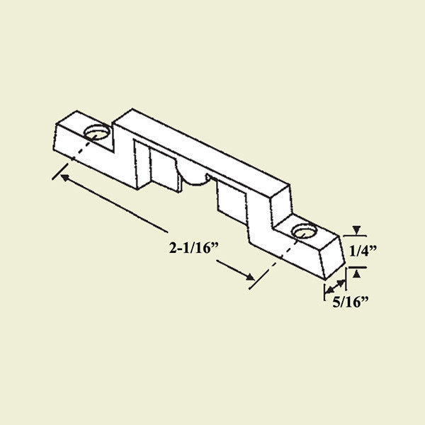 Sash Lock Keeper - White