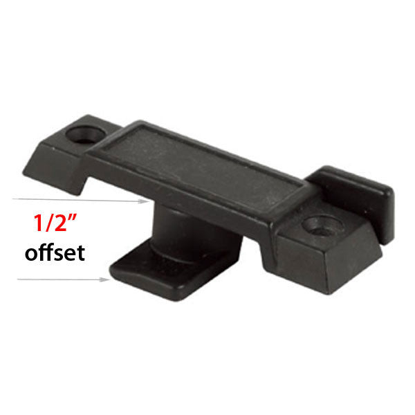 Sweep Latch, 1/2" offset, Acorn Window, Diecast - Black