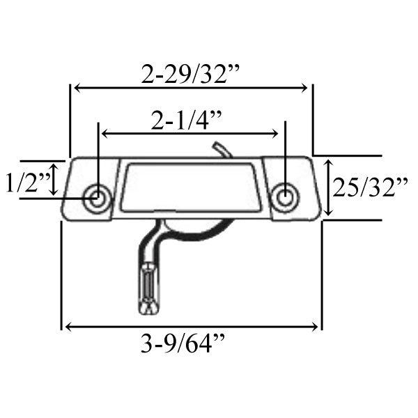 Sash Lock with Under Plate - 2-1/4" Screw Hole Spacing, Left Hand - Snow White