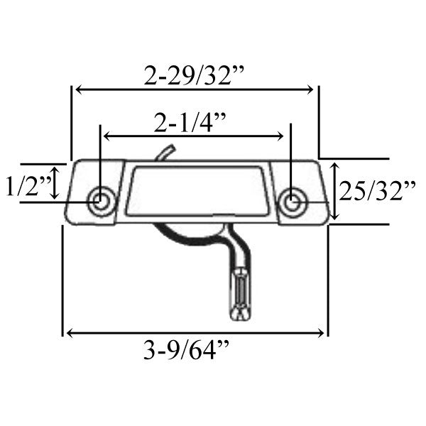 Sash Lock with Under Plate - 2-1/4" Screw Hole Spacing, Right Hand - Snow White