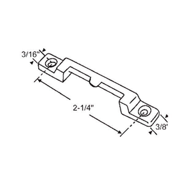 Hung and Sliding Face Mounted Window Keeper, 2-1/4 Screws - White