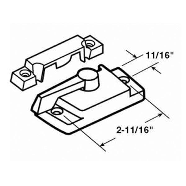 Sash/Cam Lock - Vinyl and Aluminum Sash Hardware, Diecast - 500729