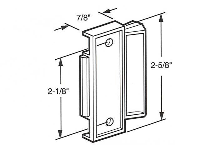 Latch and Pull - Vinyl and Aluminum Hardware, Plastic - White