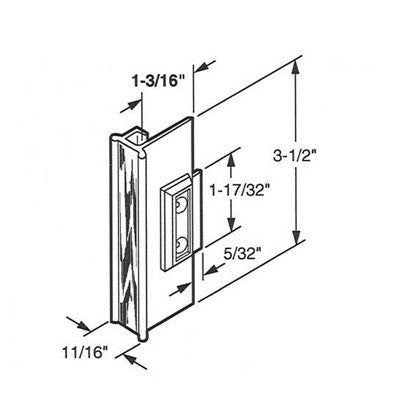 Discontinued Latch & Pull, Sliding Window 3-1/2 Long *DISCONTINUED*