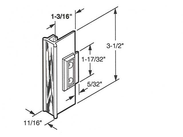 Discontinued Latch & Pull, Sliding Window 3-1/2 Long *DISCONTINUED*