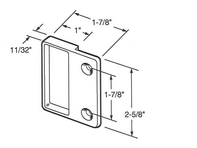 Pull - Vinyl Window Tilt Latch Hardware, Plastic - Black *DISCONTINUED*