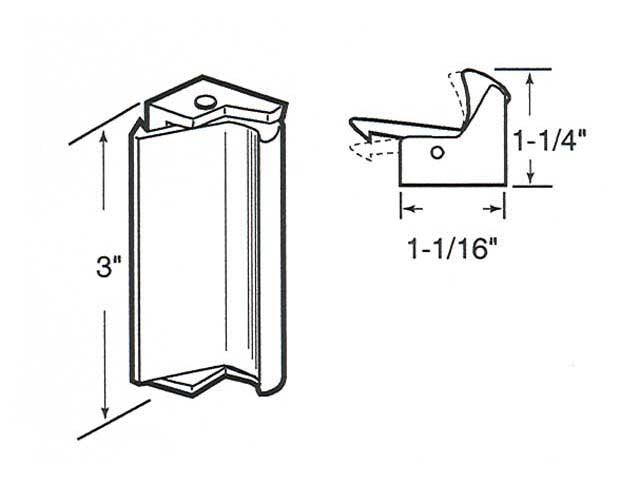 Latch and Pull - Vinyl and Aluminum Sash Hardware, Plastic / Aluminum - Black